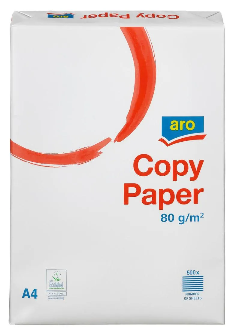 aro DIN A4 Kopierpapier, 80 g/m², weiß, 5 x 500 Blatt