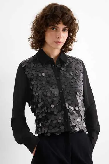 Chiffon sequin blouse