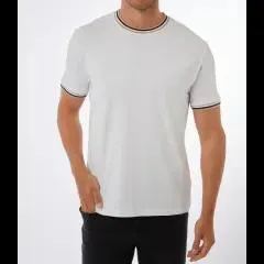 T-Shirt mit Rippbündchen