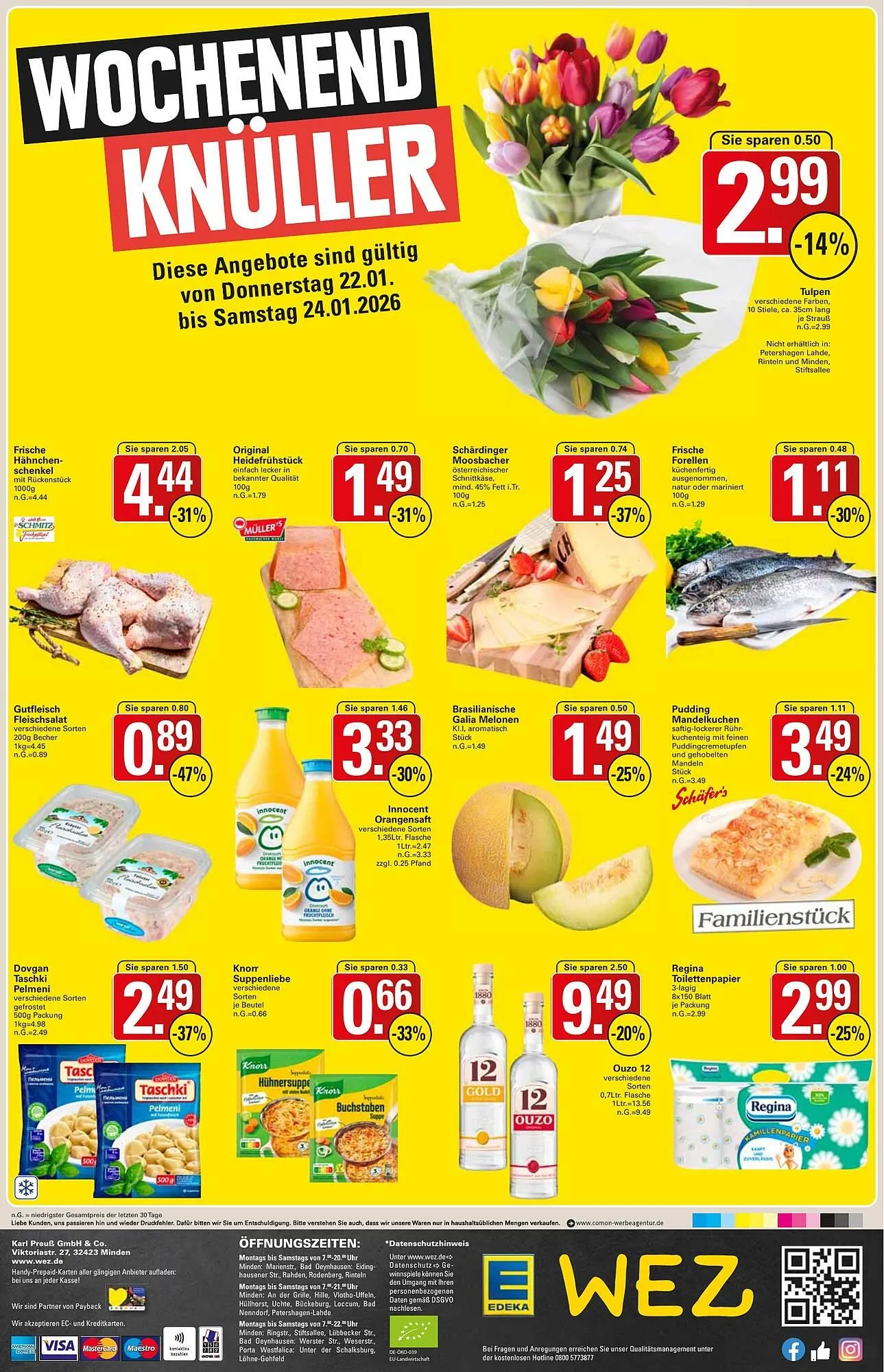 WEZ Prospekt von 19. Januar bis 24. Januar 2026 - Prospekt seite 14