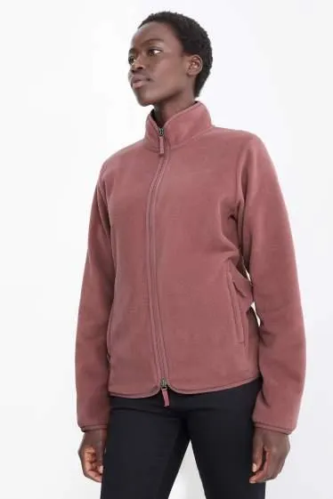 Basic fleece zip-through sweatshirt