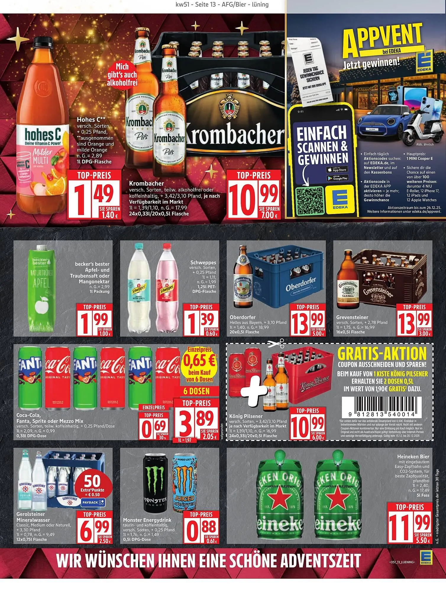 Edeka Prospekt von 15. Dezember bis 20. Dezember 2025 - Prospekt seite 13