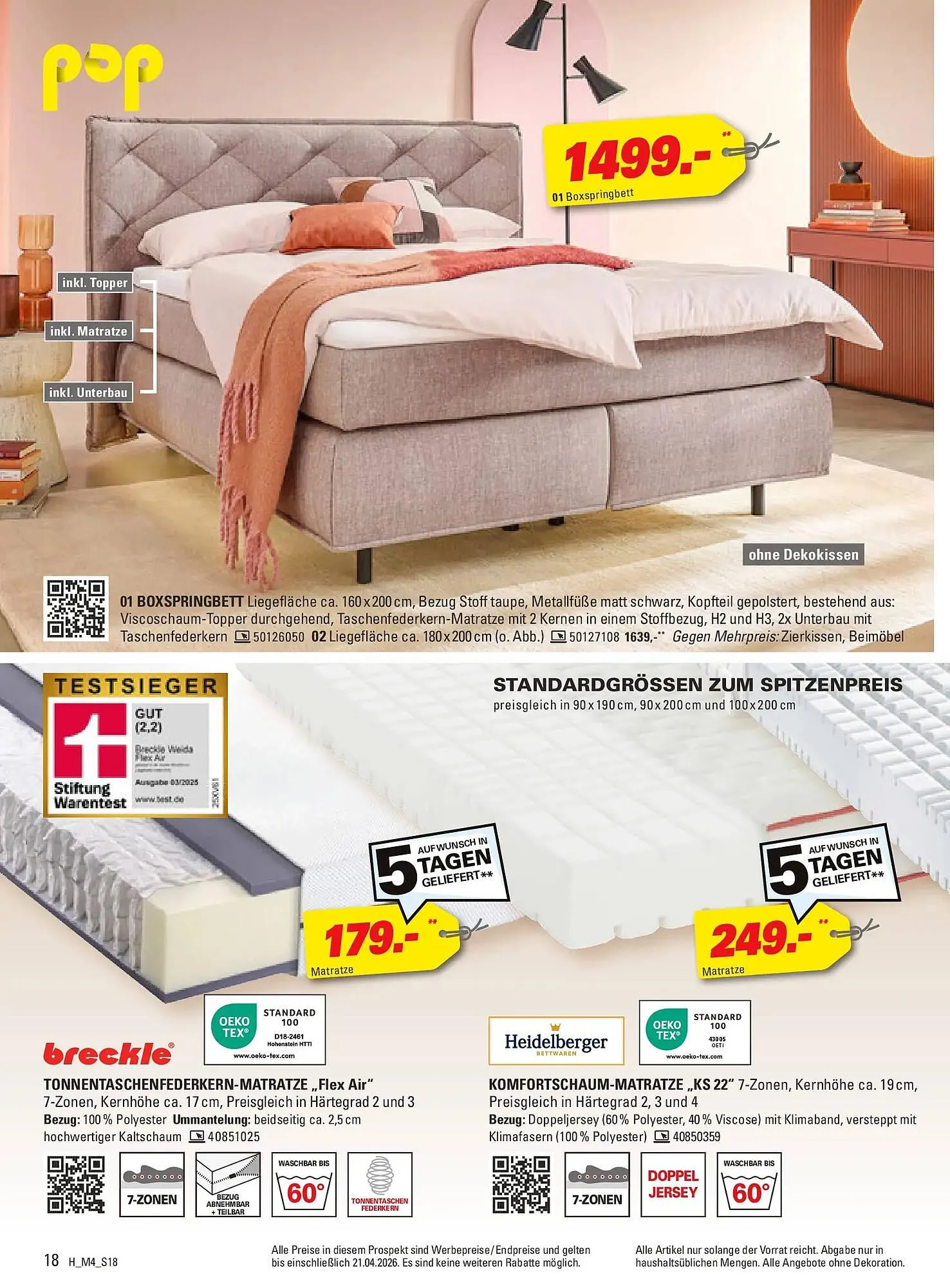 Höffner Prospekt von 31. März bis 21. April 2026 - Prospekt seite 18