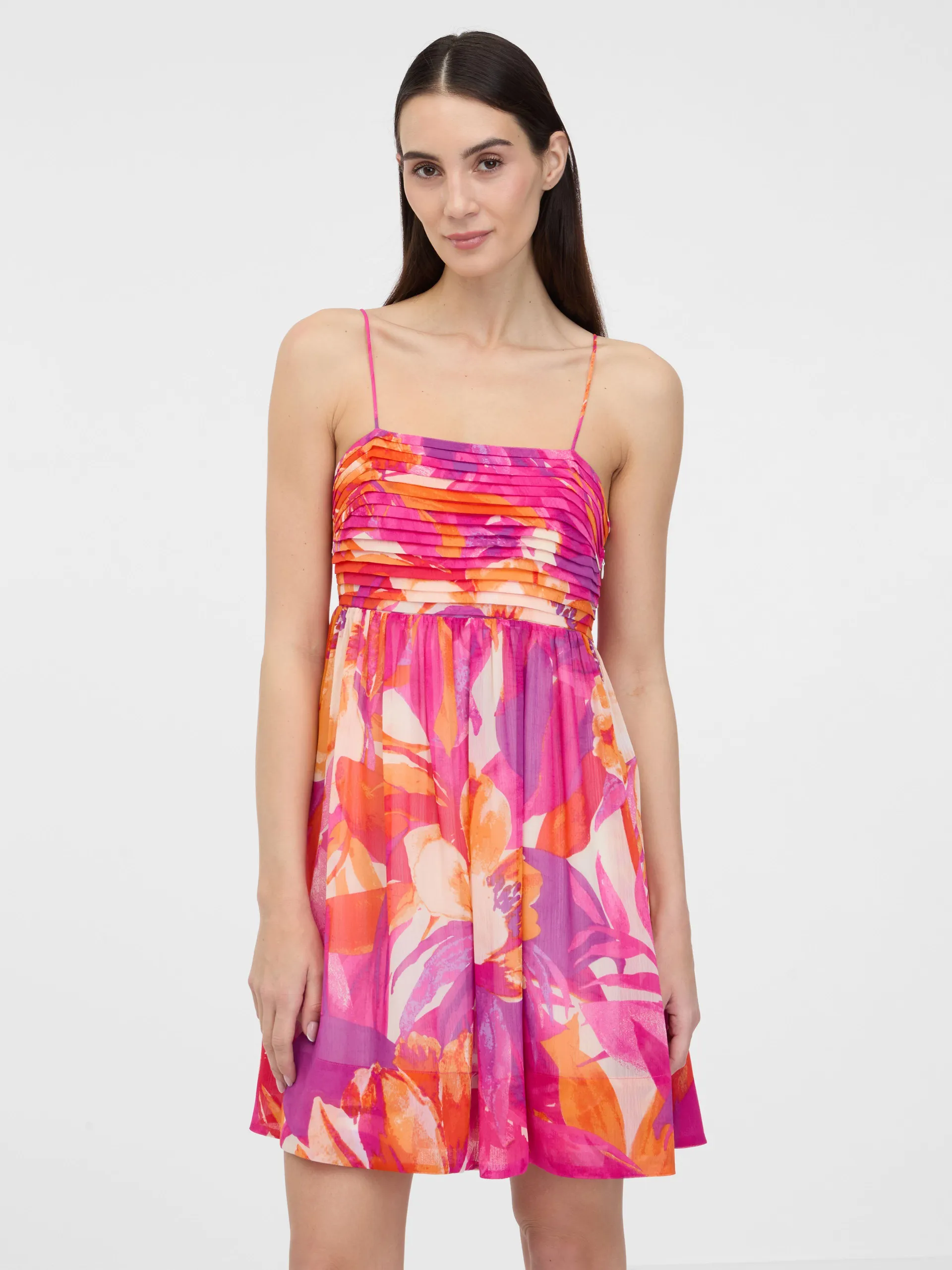 Dunkelrosa knielanges Damenkleid ORSAY