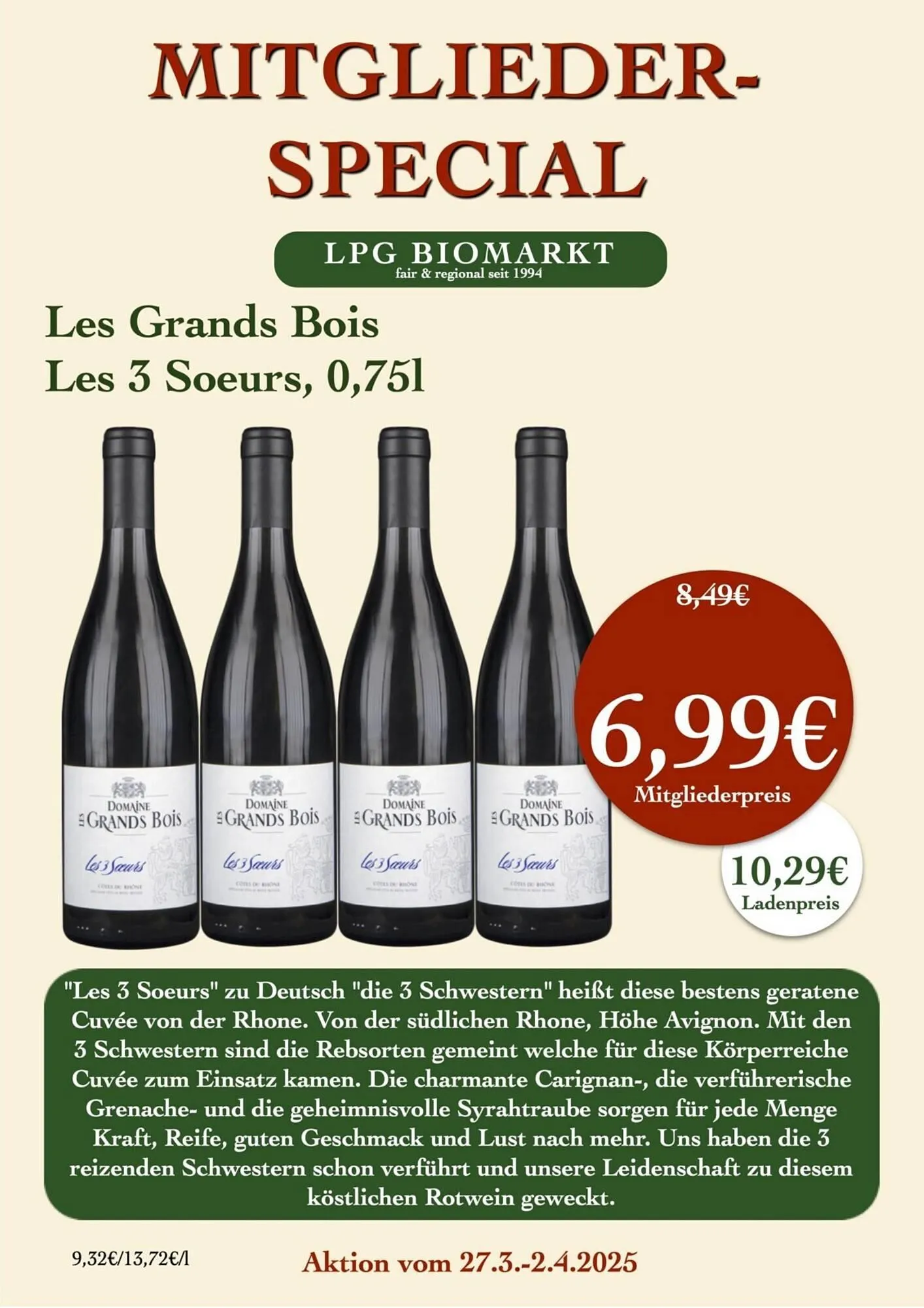 LPG Biomarkt Prospekt von 27. März bis 2. April 2025 - Prospekt seite 7