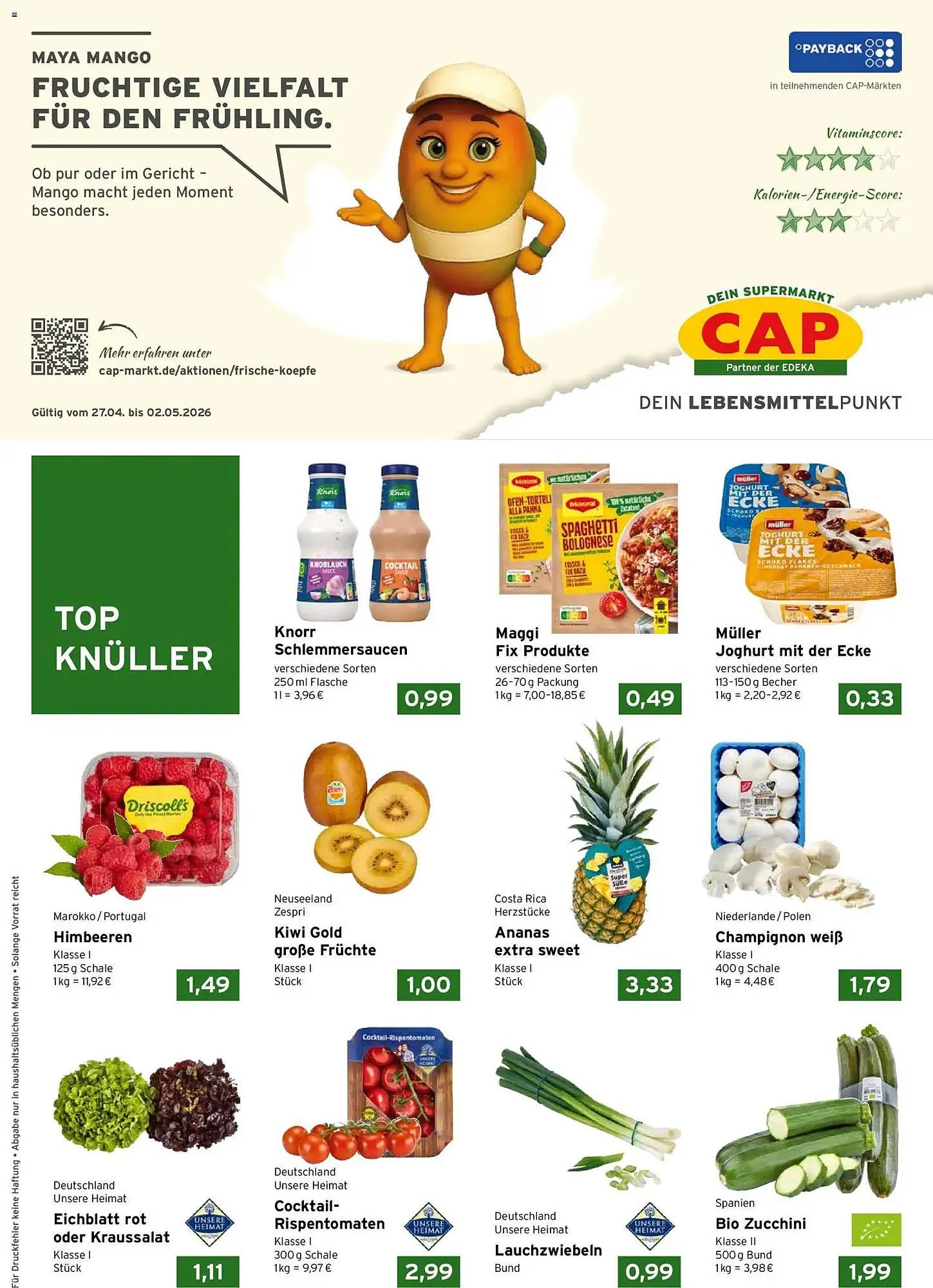 CAP Markt Prospekt von 27. April bis 2. Mai 2026 - Prospekt seite 1