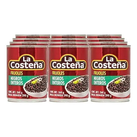 La Costena schwarze Bohnen ganz 560 g, 12er Pack