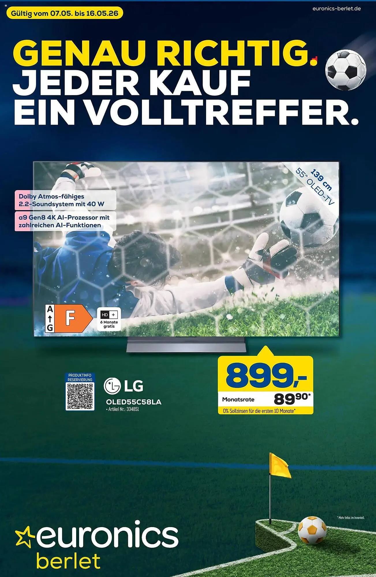 Euronics Berlet Prospekt von 7. Mai bis 16. Mai 2026 - Prospekt seite 1