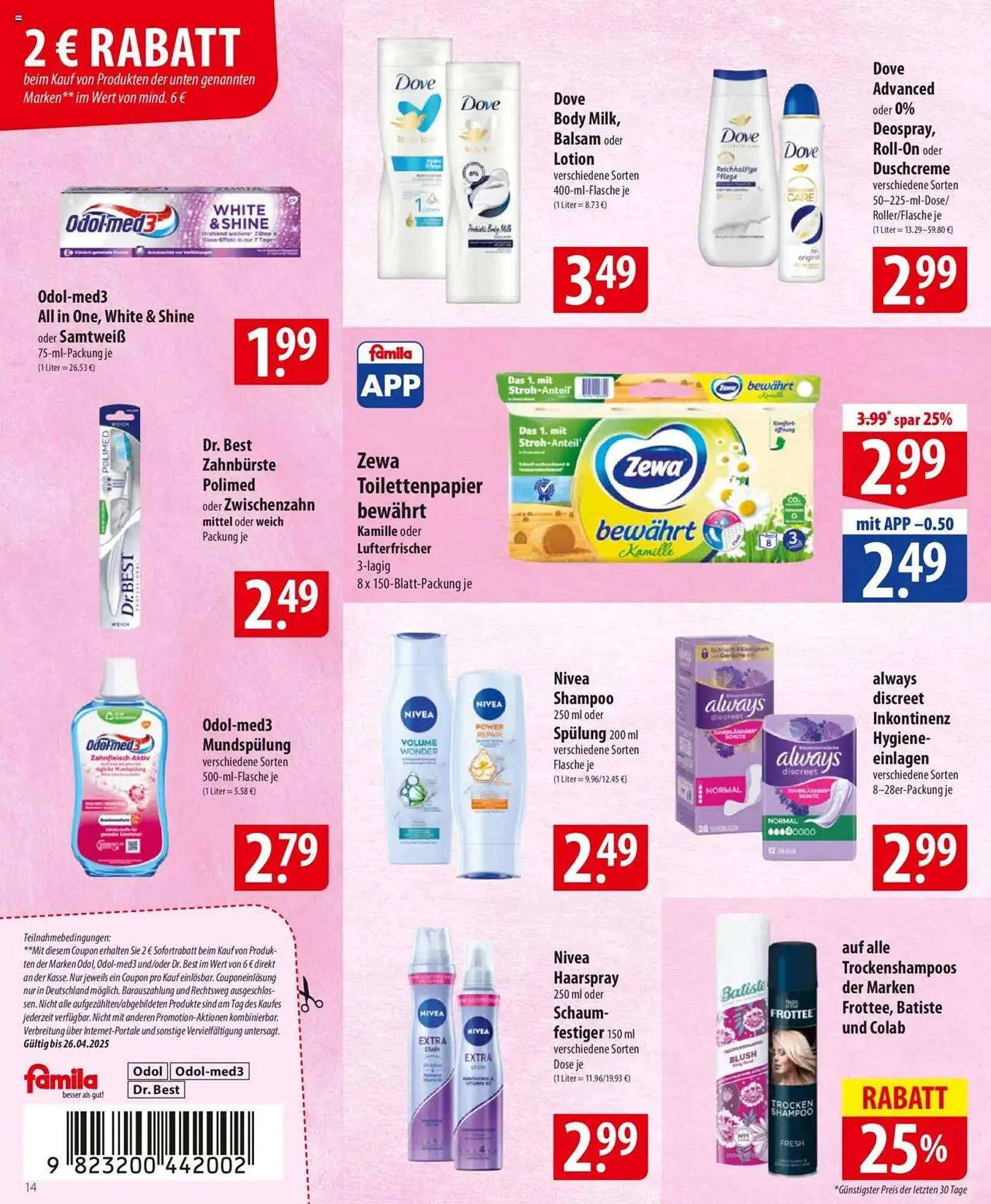 Famila Nord Ost Prospekt von 22. April bis 26. April 2025 - Prospekt seite 14
