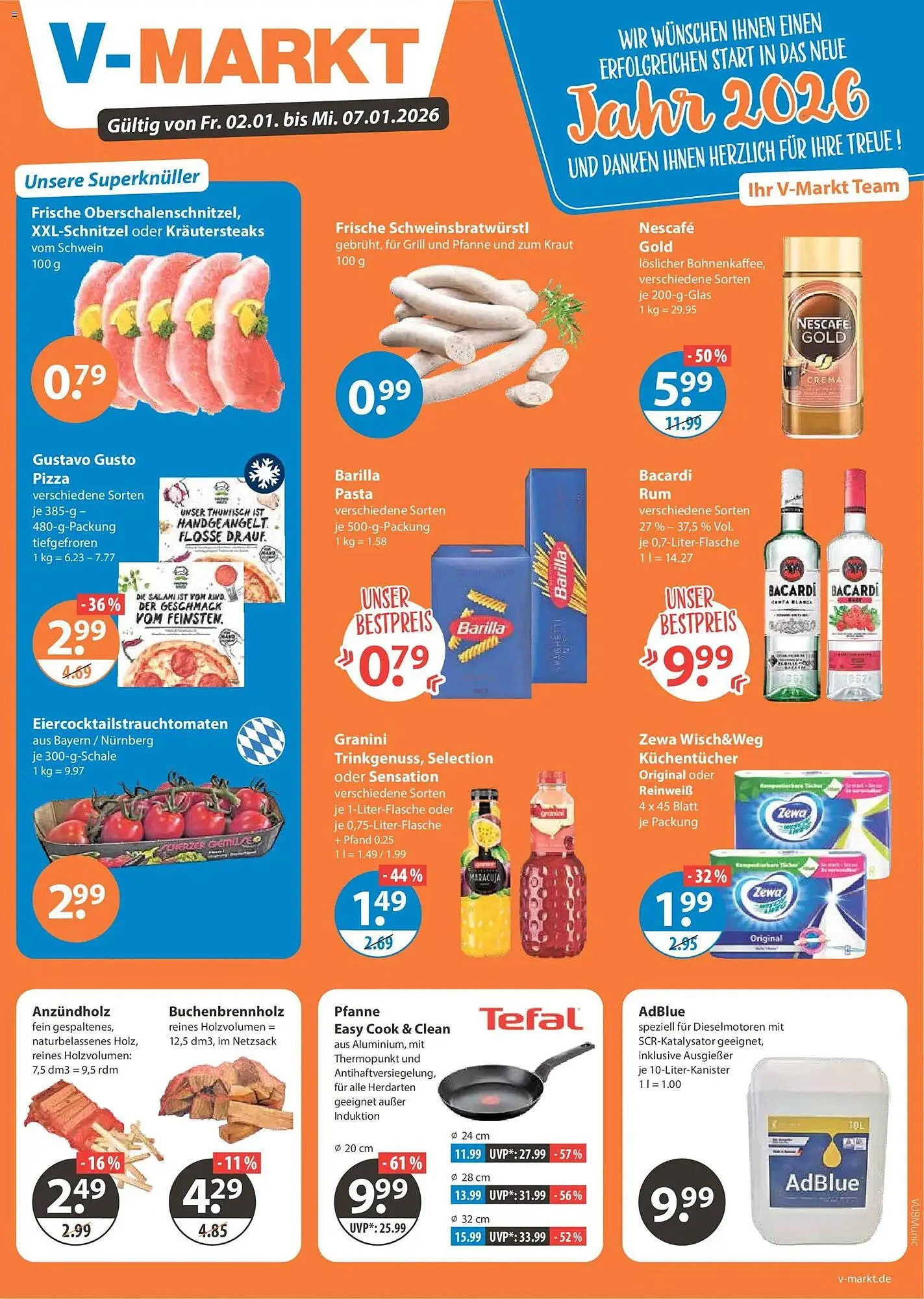 V Markt Prospekt von 2. Januar bis 7. Januar 2026 - Prospekt seite 1