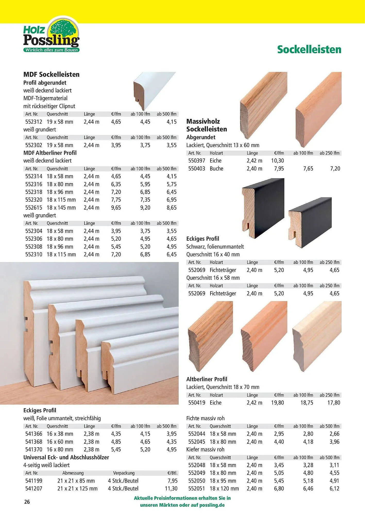 Holz Possling Prospekt von 31. März bis 30. Juni 2025 - Prospekt seite 26
