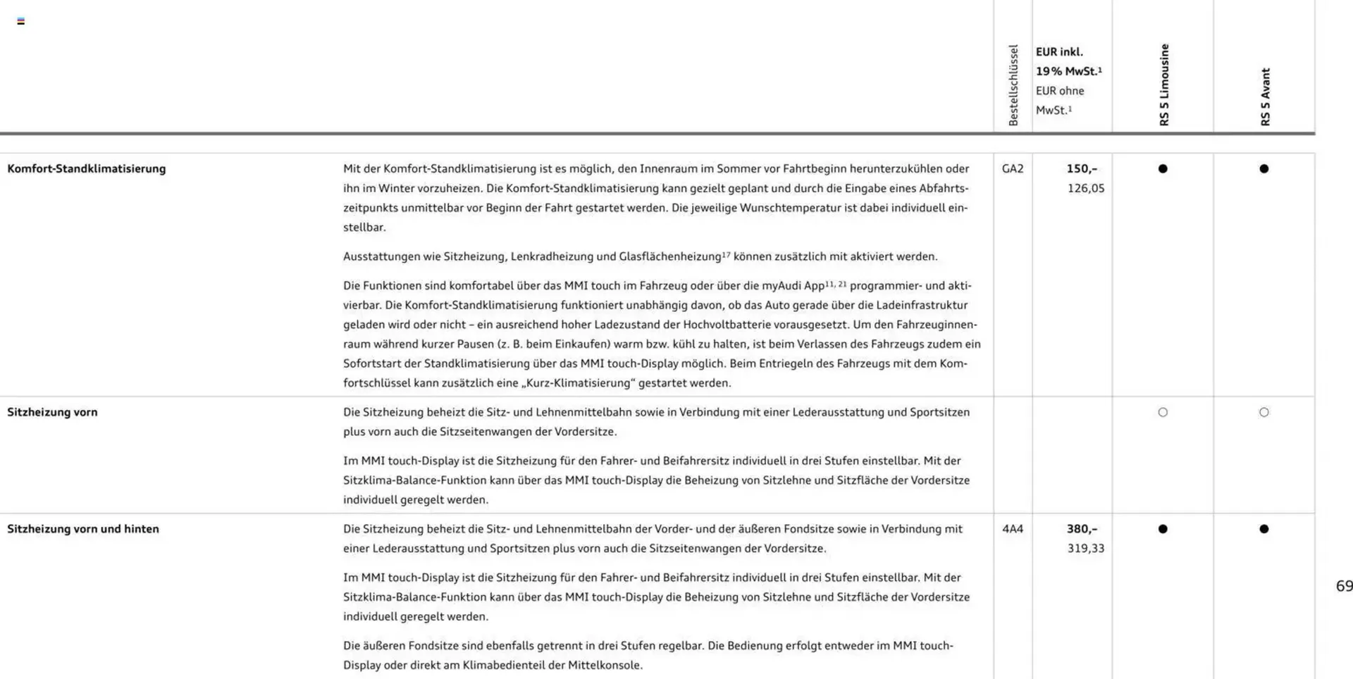 Audi Prospekt von 1. April bis 1. April 2027 - Prospekt seite 69