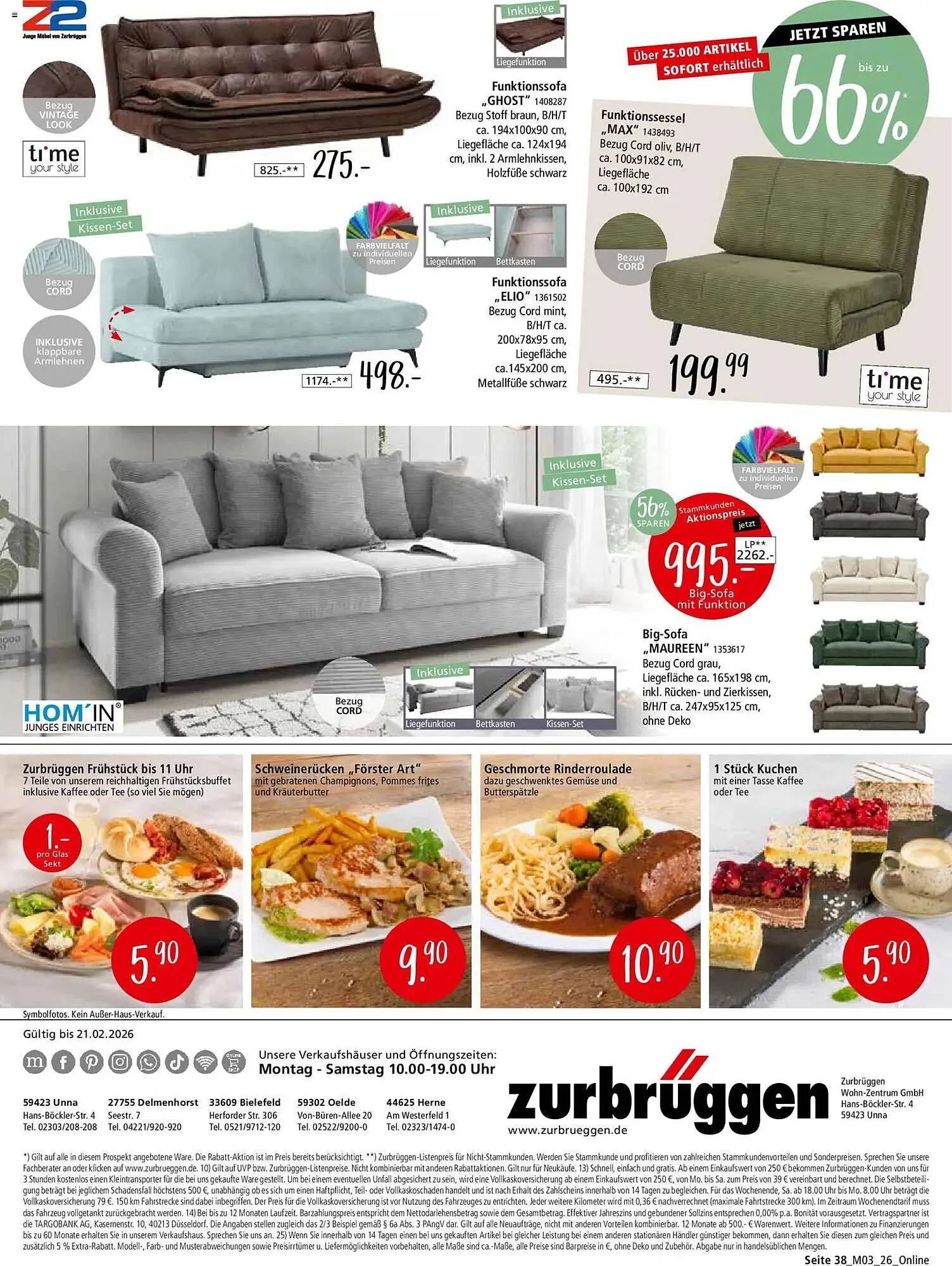Zurbrüggen Prospekt von 9. Februar bis 22. Februar 2026 - Prospekt seite 38