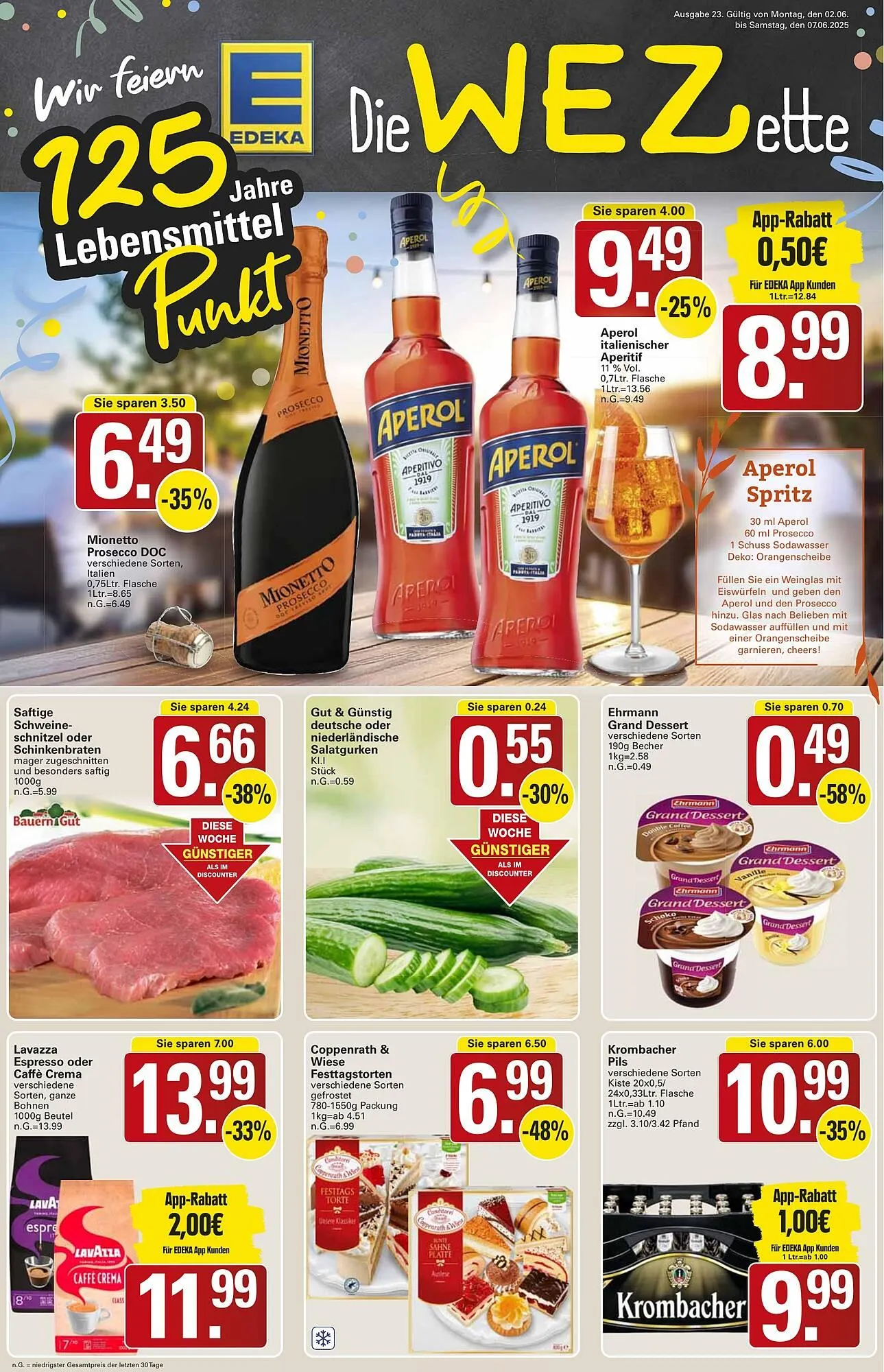 WEZ Prospekt von 2. Juni bis 7. Juni 2025 - Prospekt seite 1