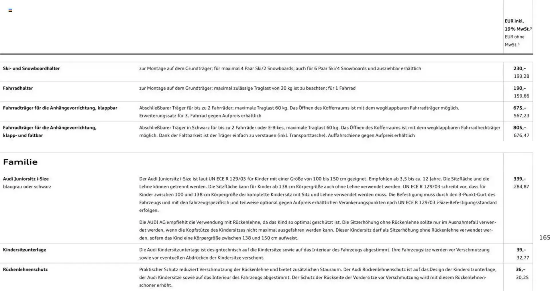 Audi Prospekt von 29. Januar bis 9. Januar 2026 - Prospekt seite 165