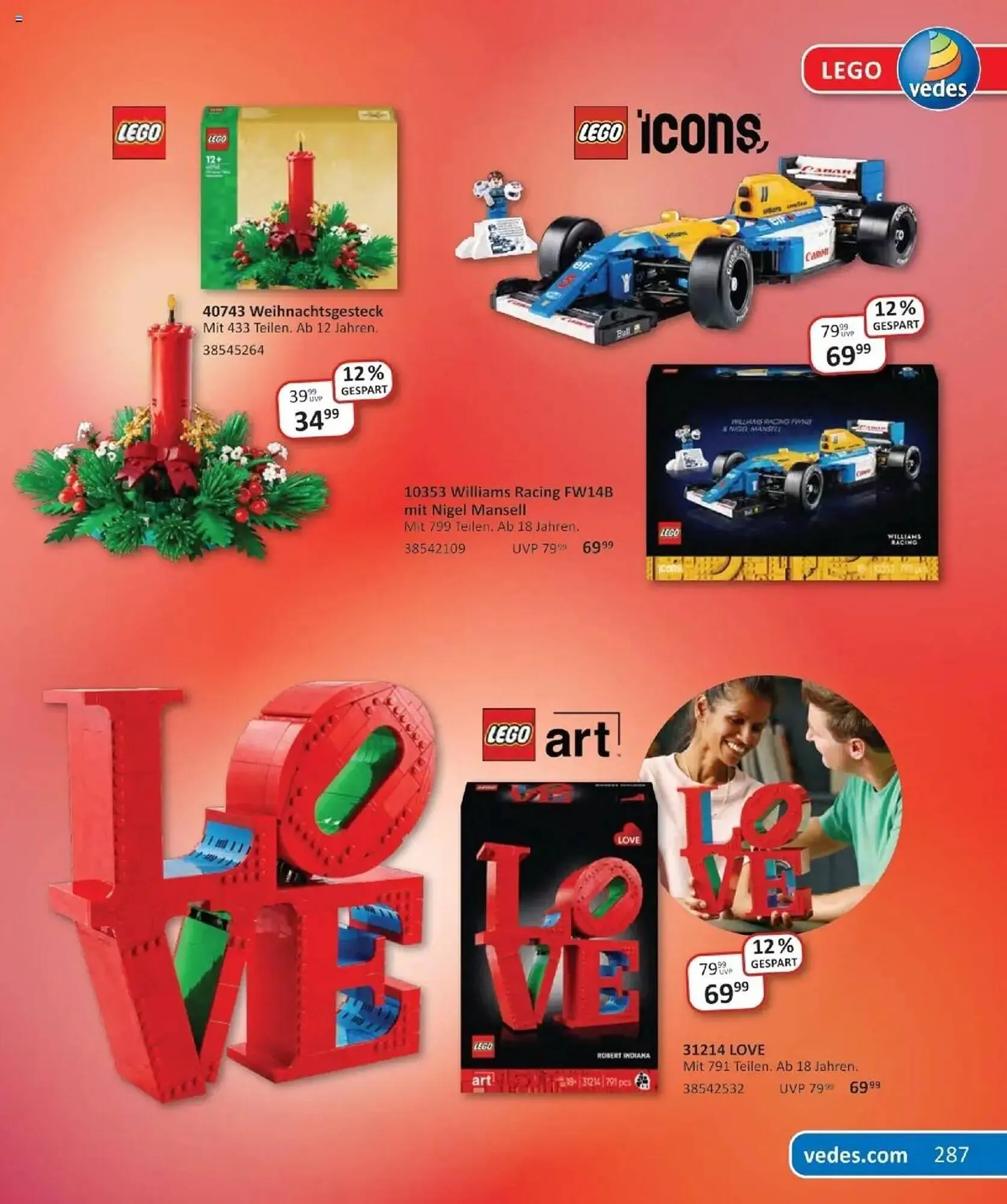 Vedes Prospekt von 29. September bis 6. Januar 2026 - Prospekt seite 287