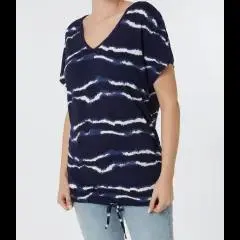 Longshirt mit V-Ausschnitt Janina, Tunnelzug