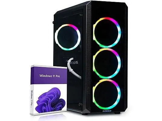GREED MK2 Intel - High End 4K Gaming PC, Gaming PC mit Intel® - Core i7-12700F Prozessor, 32 GB RAM, 1000 GB SSD, NVIDIA GeForce RTX™ 4060, Windows 11 Pro