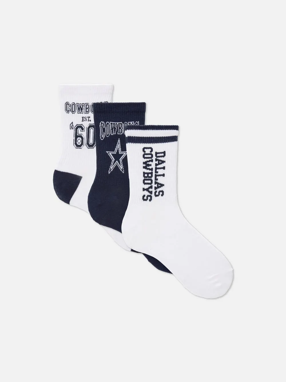 „Dallas Cowboys“ Crew-Socken, 3er-Pack