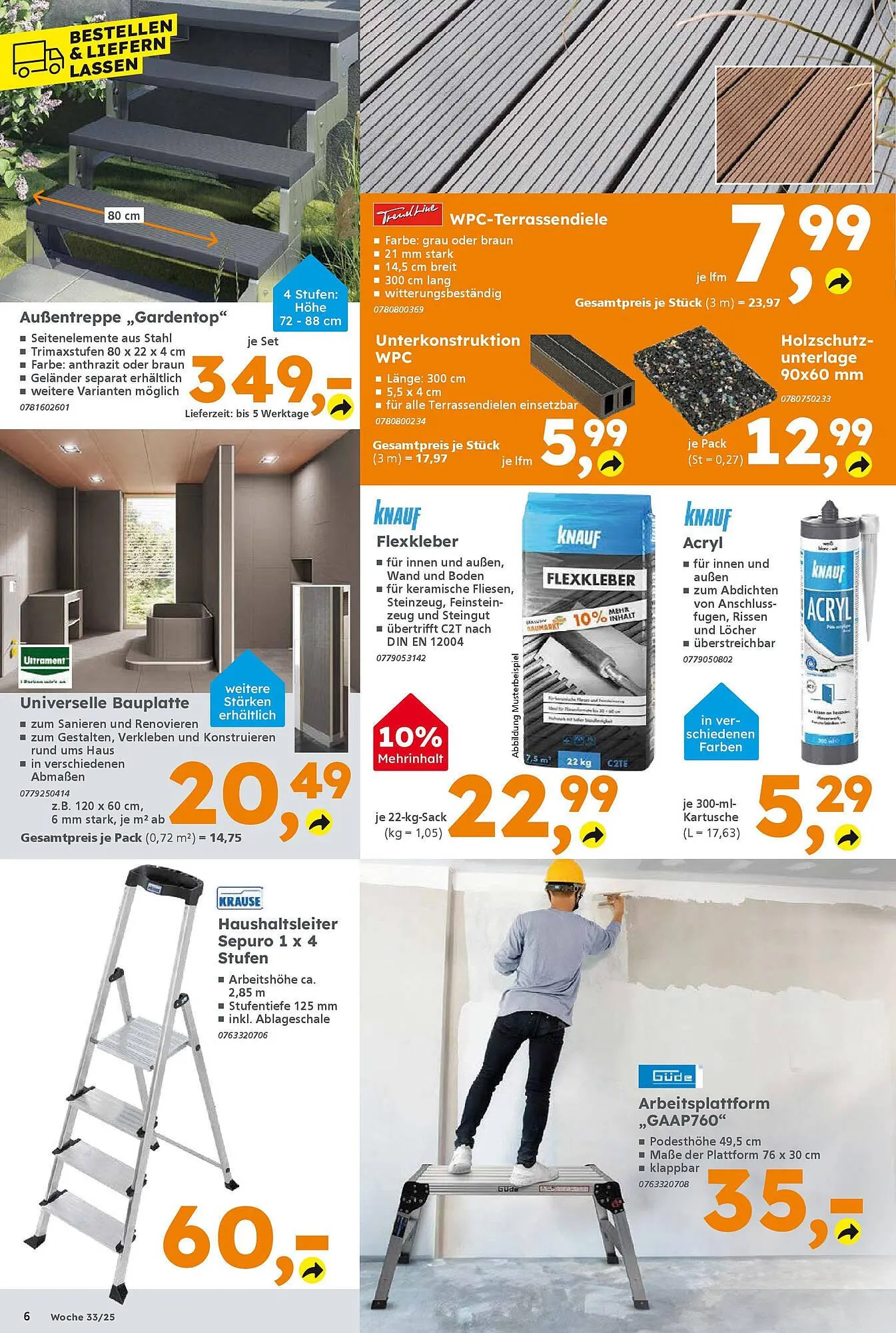 Globus Baumarkt Prospekt von 11. August bis 16. August 2025 - Prospekt seite 6