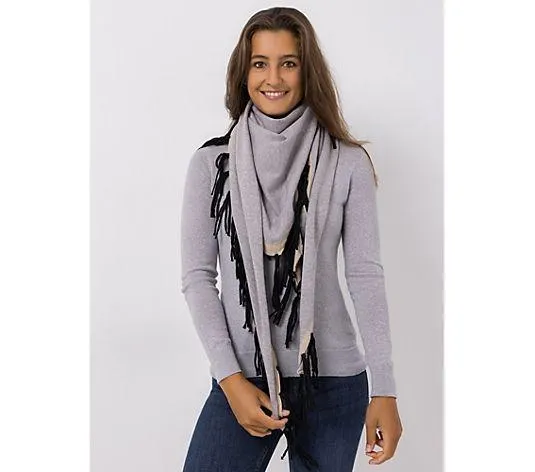 DINE 'N' DANCE Dreiecktuch Fransen