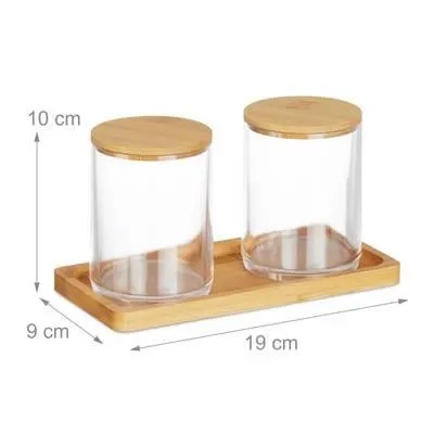 Wattestäbchenbehälter mit Tablett