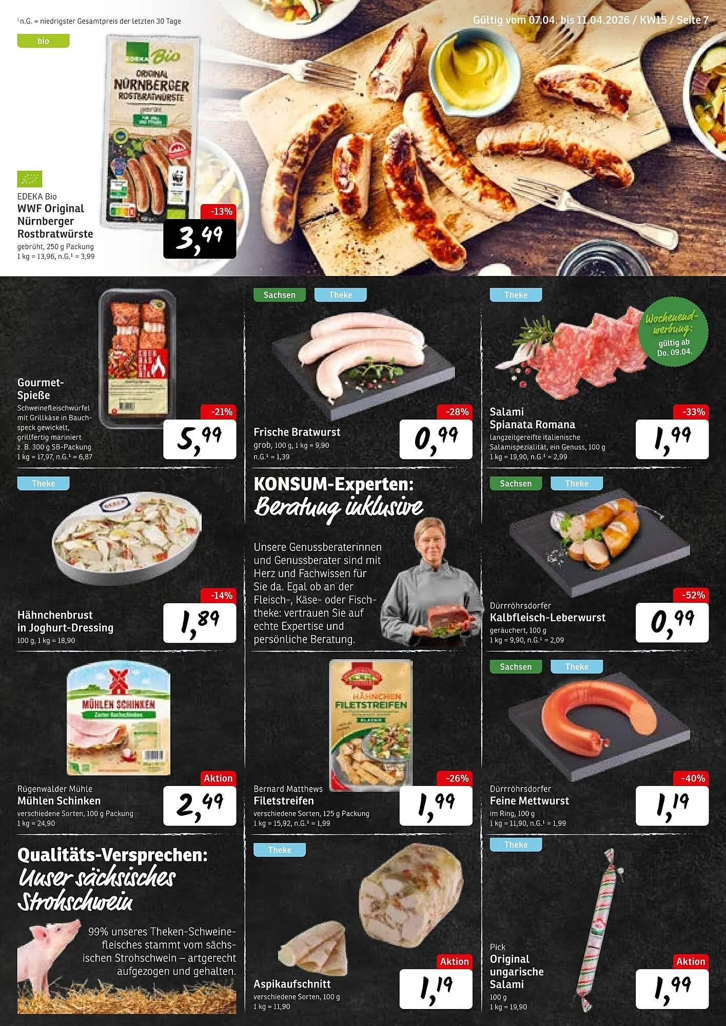 KONSUM Prospekt von 7. April bis 11. April 2026 - Prospekt seite 7