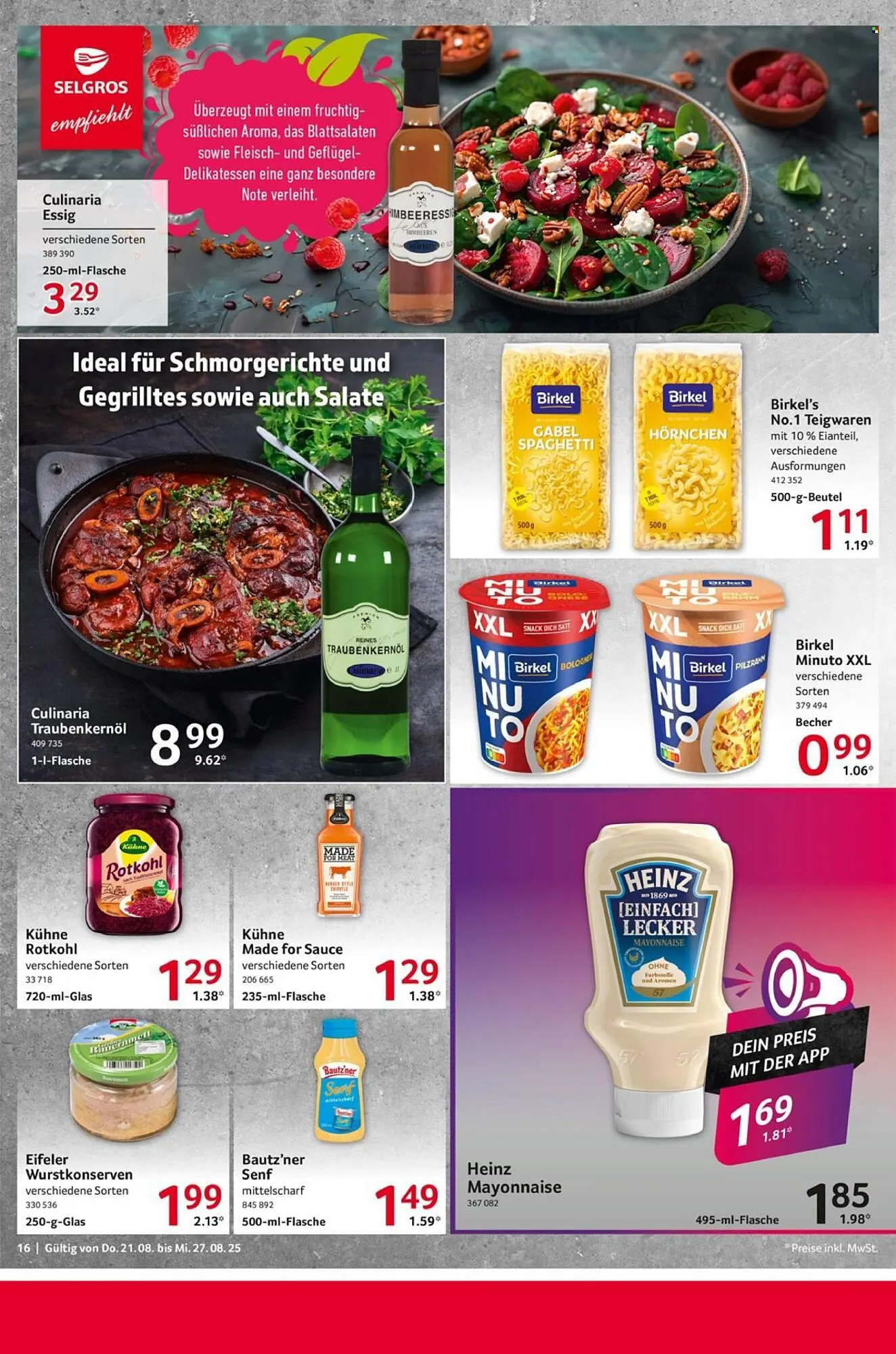 Selgros Prospekt von 21. August bis 27. August 2025 - Prospekt seite 16