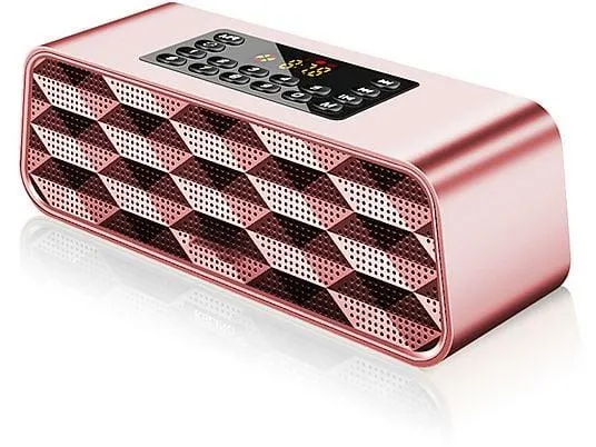 XUIGORT Tragbarer Bluetooth-Audio, Lautsprecher, Rosa