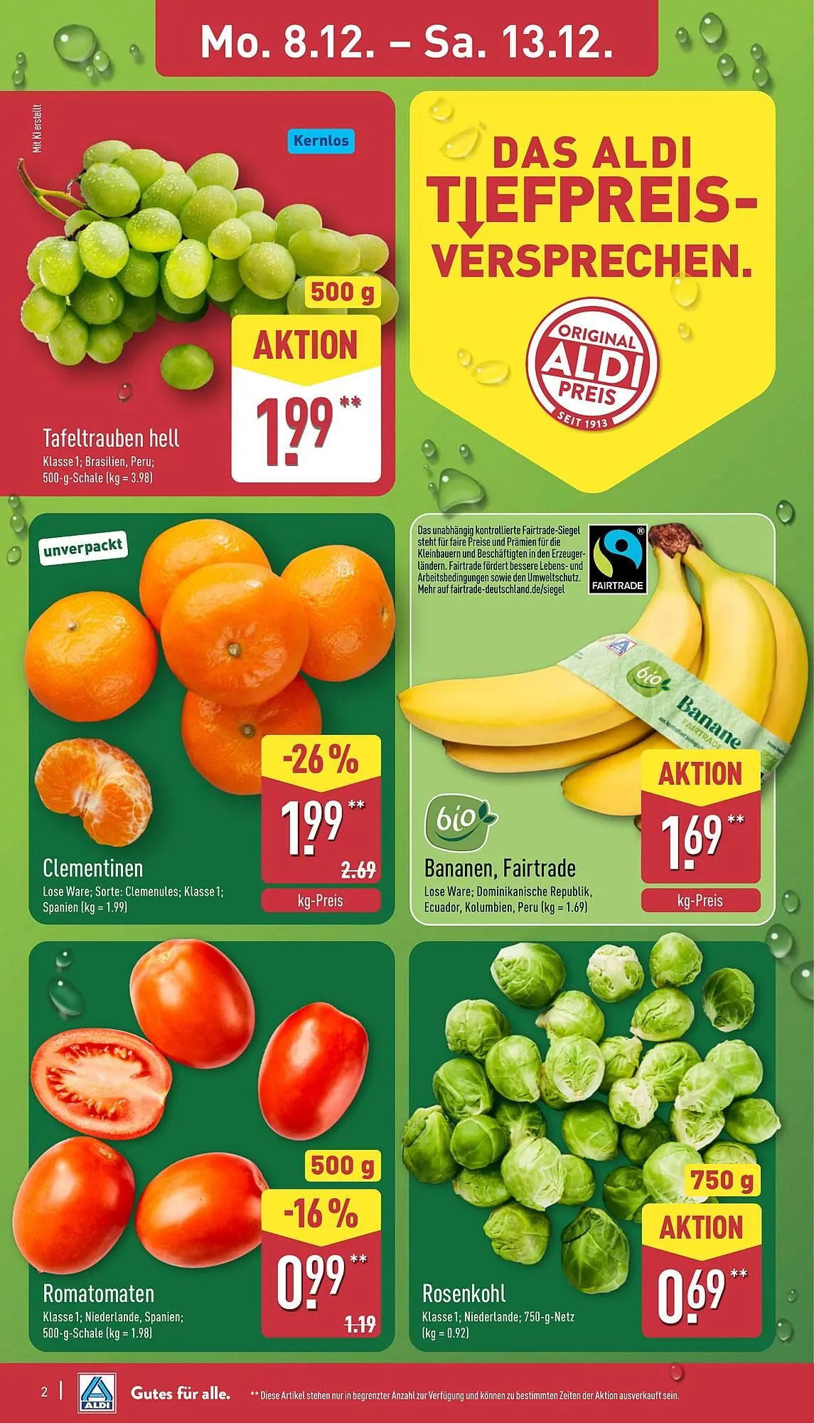 Aldi Nord Prospekt von 8. Dezember bis 13. Dezember 2025 - Prospekt seite 2