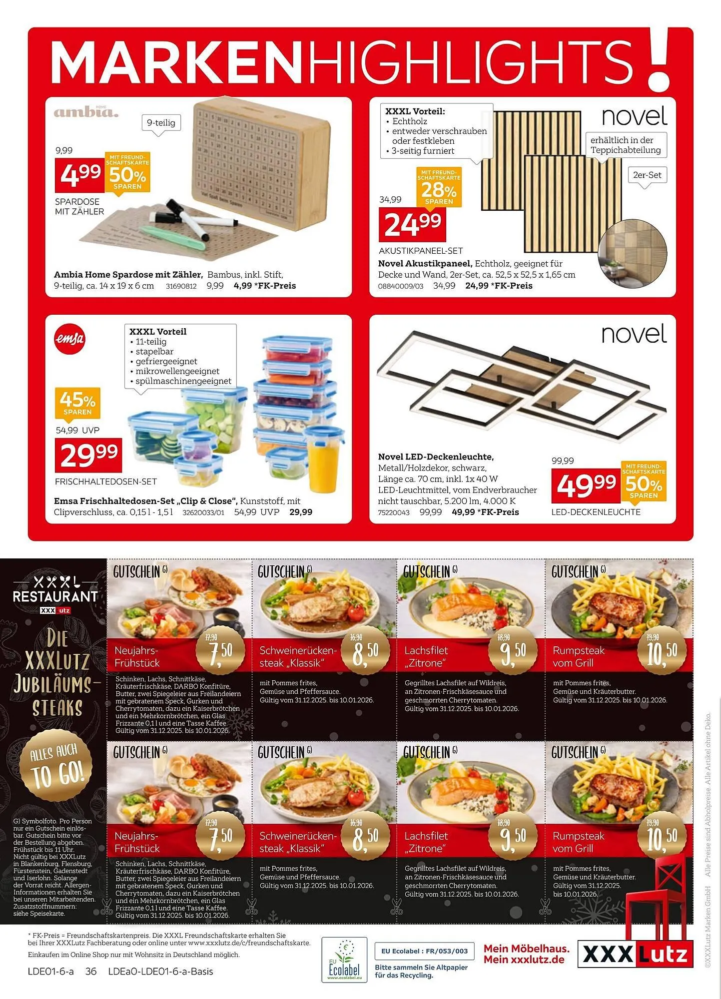 XXXLutz Prospekt von 27. Dezember bis 11. Januar 2026 - Prospekt seite 52