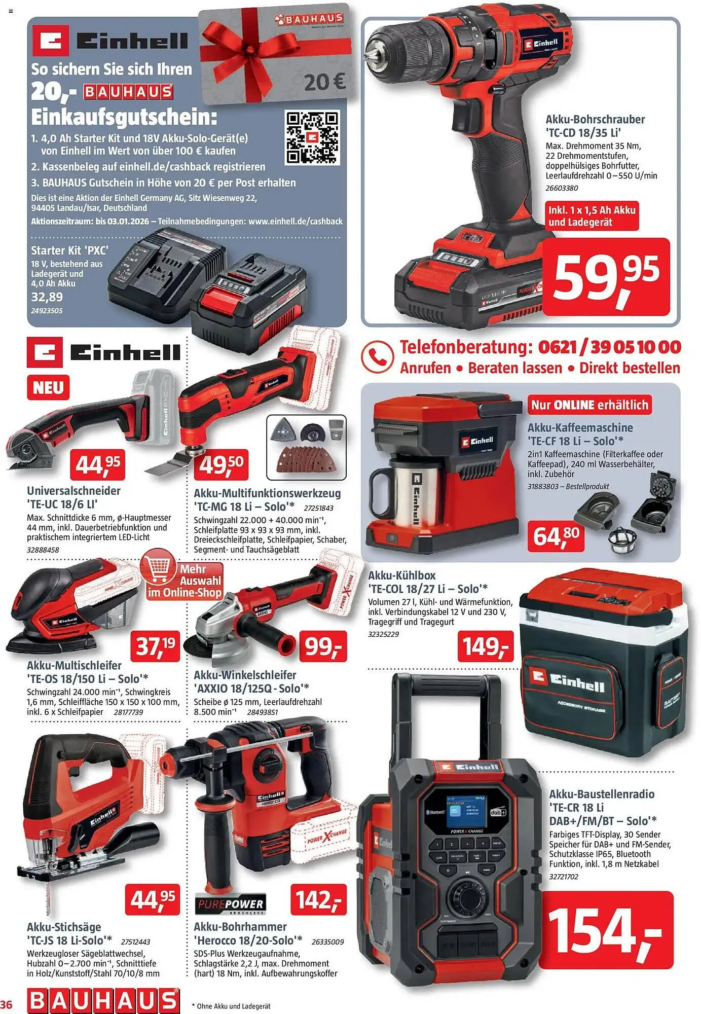 Bauhaus Prospekt von 29. November bis 3. Januar 2026 - Prospekt seite 36