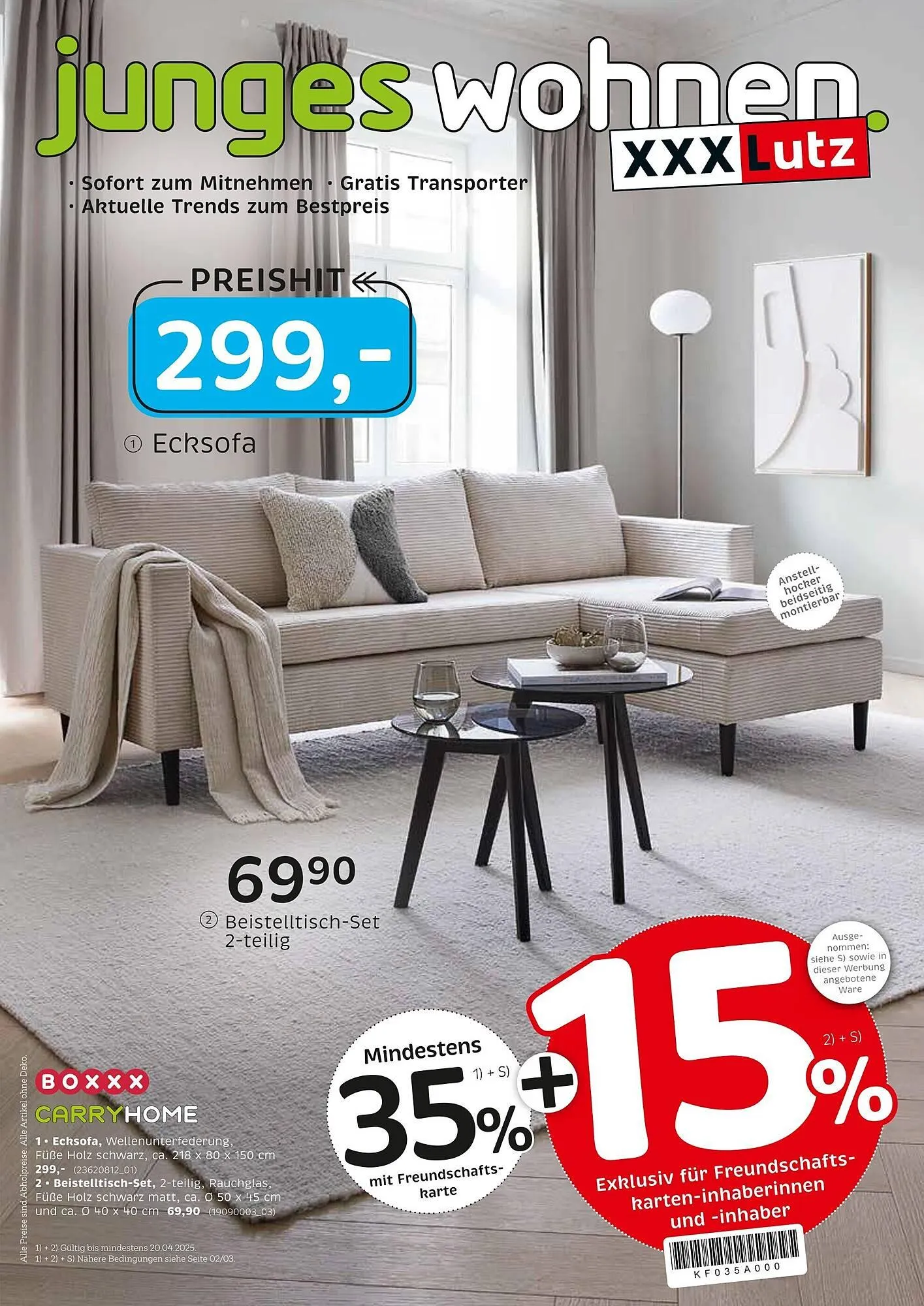 XXXLutz Prospekt von 31. März bis 20. April 2025 - Prospekt seite 1