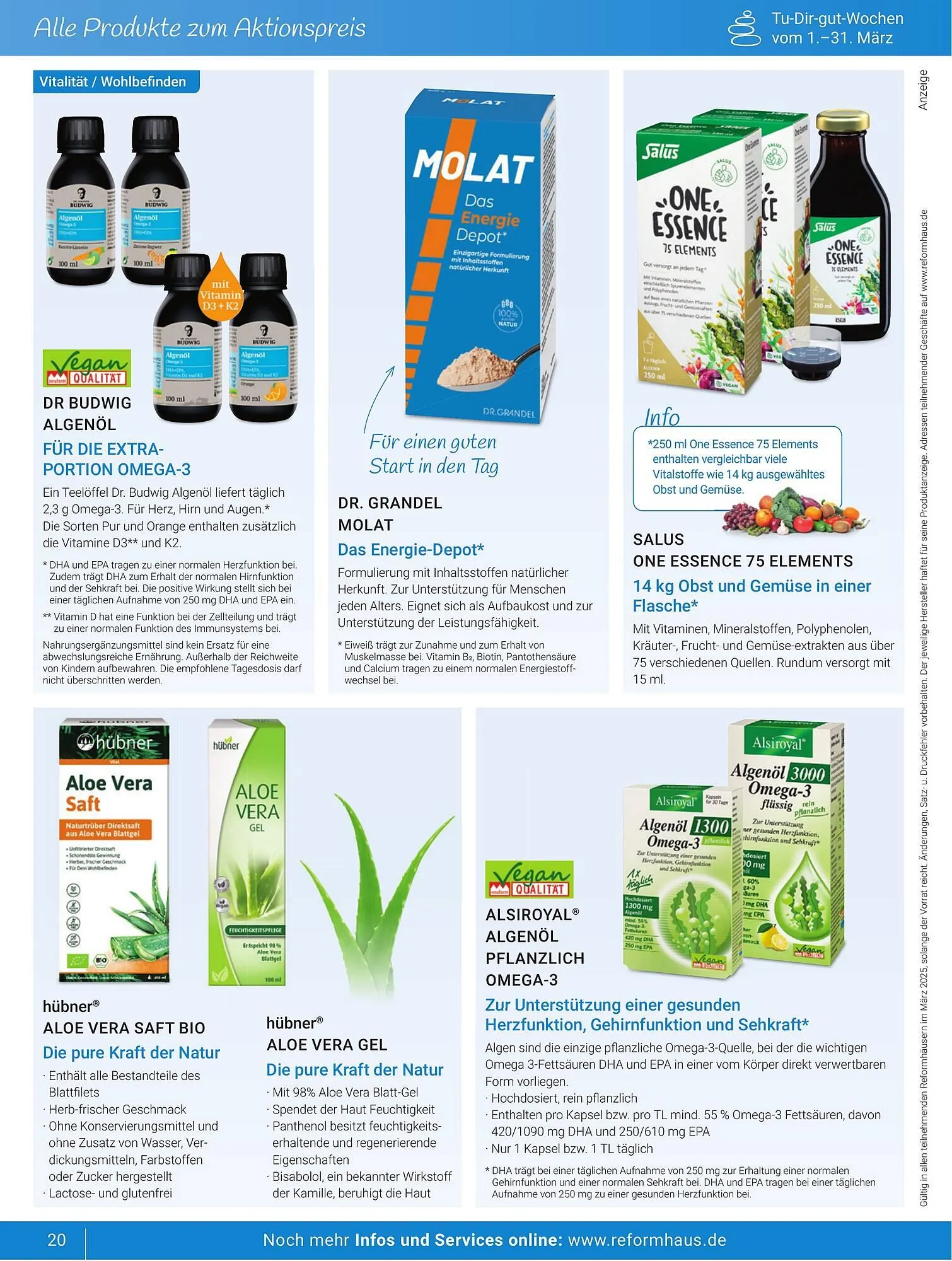Reformhaus Prospekt von 1. März bis 31. März 2025 - Prospekt seite 20