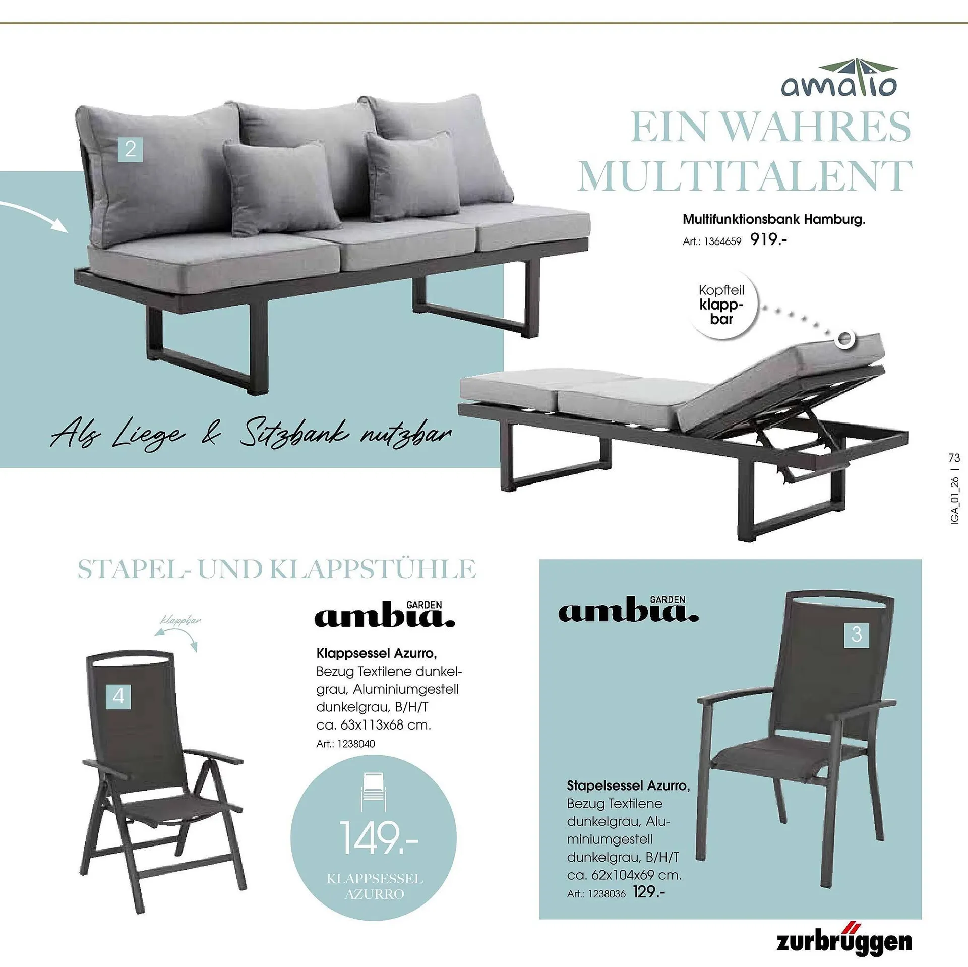 Zurbrüggen Prospekt von 17. März bis 31. August 2026 - Prospekt seite 73