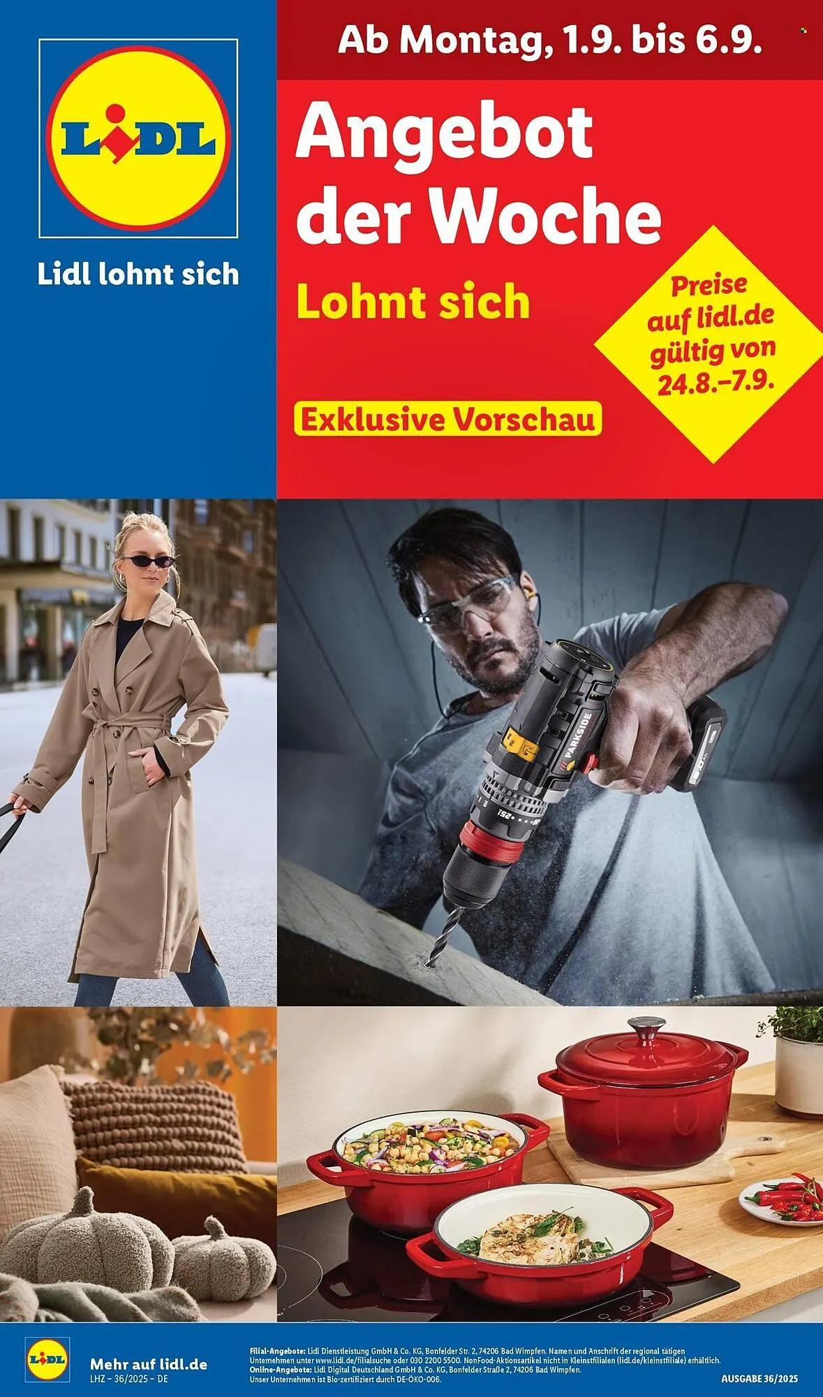 Lidl Prospekt von 1. September bis 6. September 2025 - Prospekt seite 1