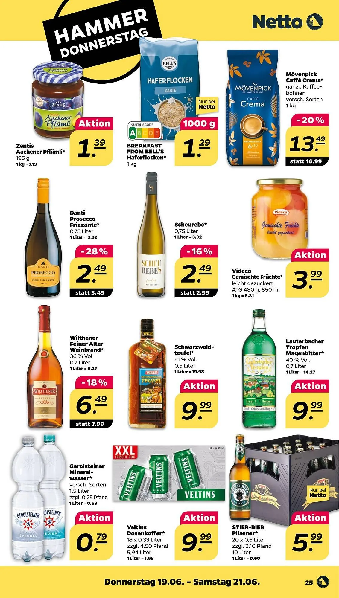NETTO Prospekt von 16. Juni bis 21. Juni 2025 - Prospekt seite 25