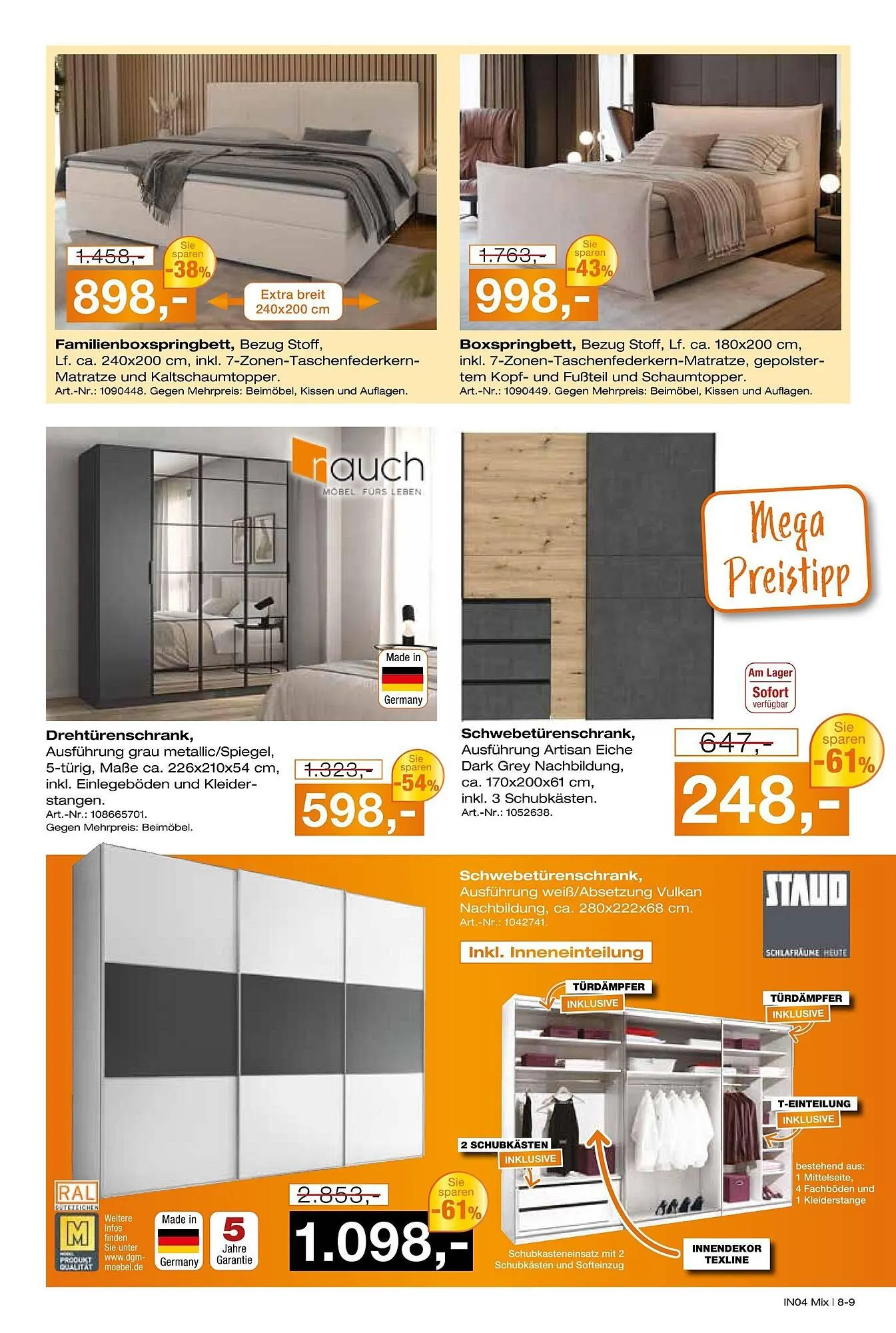 Möbel Inhofer Prospekt von 4. Februar bis 21. Februar 2026 - Prospekt seite 9