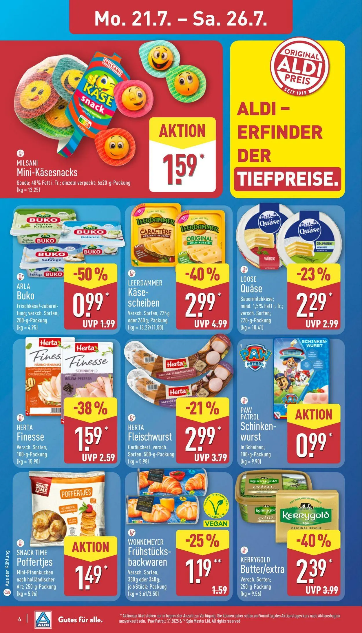 Aldi-Nord von 21. Juli bis 26. Juli 2025 - Prospekt seite 6