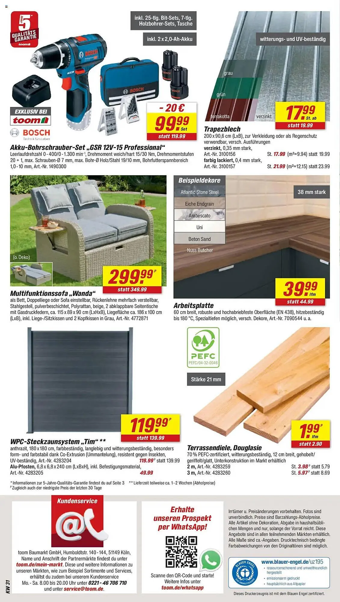 toom Baumarkt Prospekt von 26. Juli bis 1. August 2025 - Prospekt seite 14
