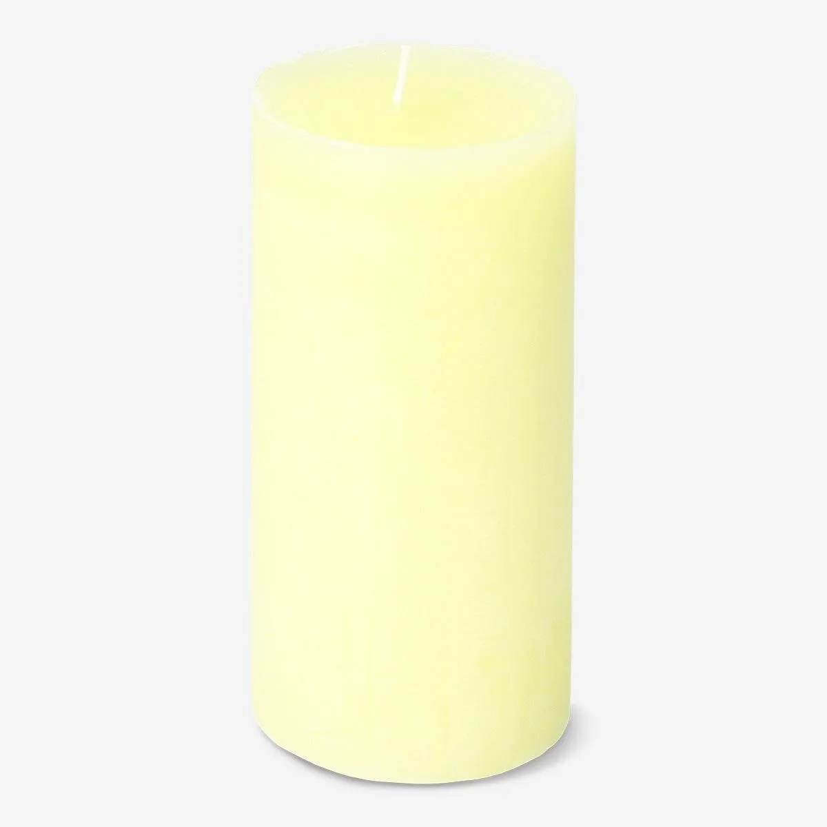 Rustic yellow pillar candle - 12 cm