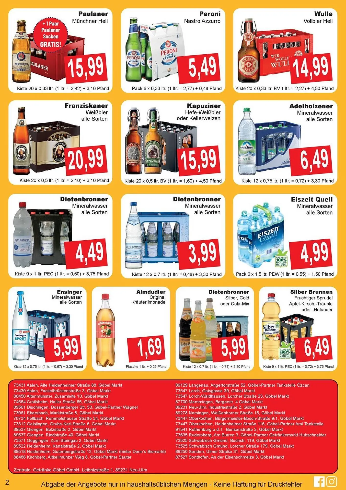 Getränke Göbel Prospekt von 9. Juni bis 14. Juni 2025 - Prospekt seite 2