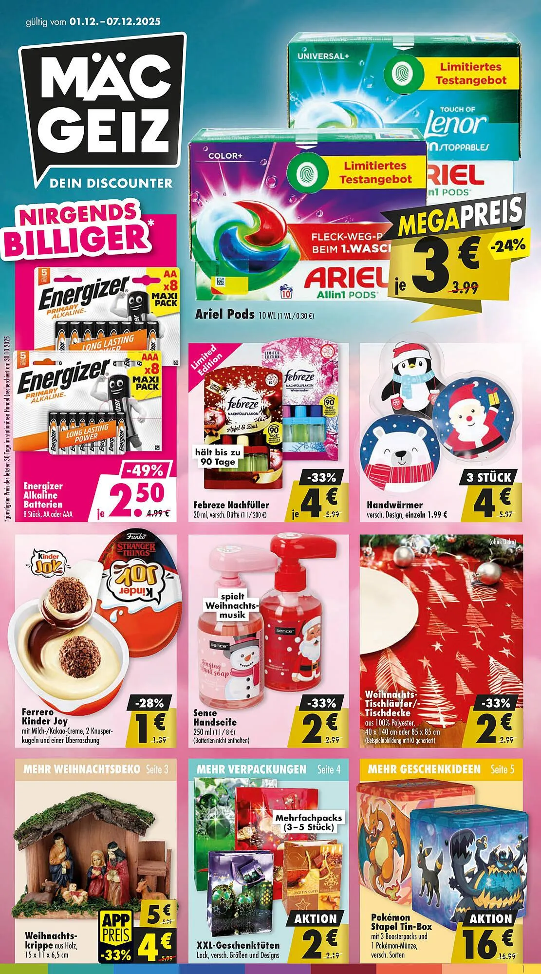 Mäc Geiz Prospekt von 1. Dezember bis 7. Dezember 2025 - Prospekt seite 1