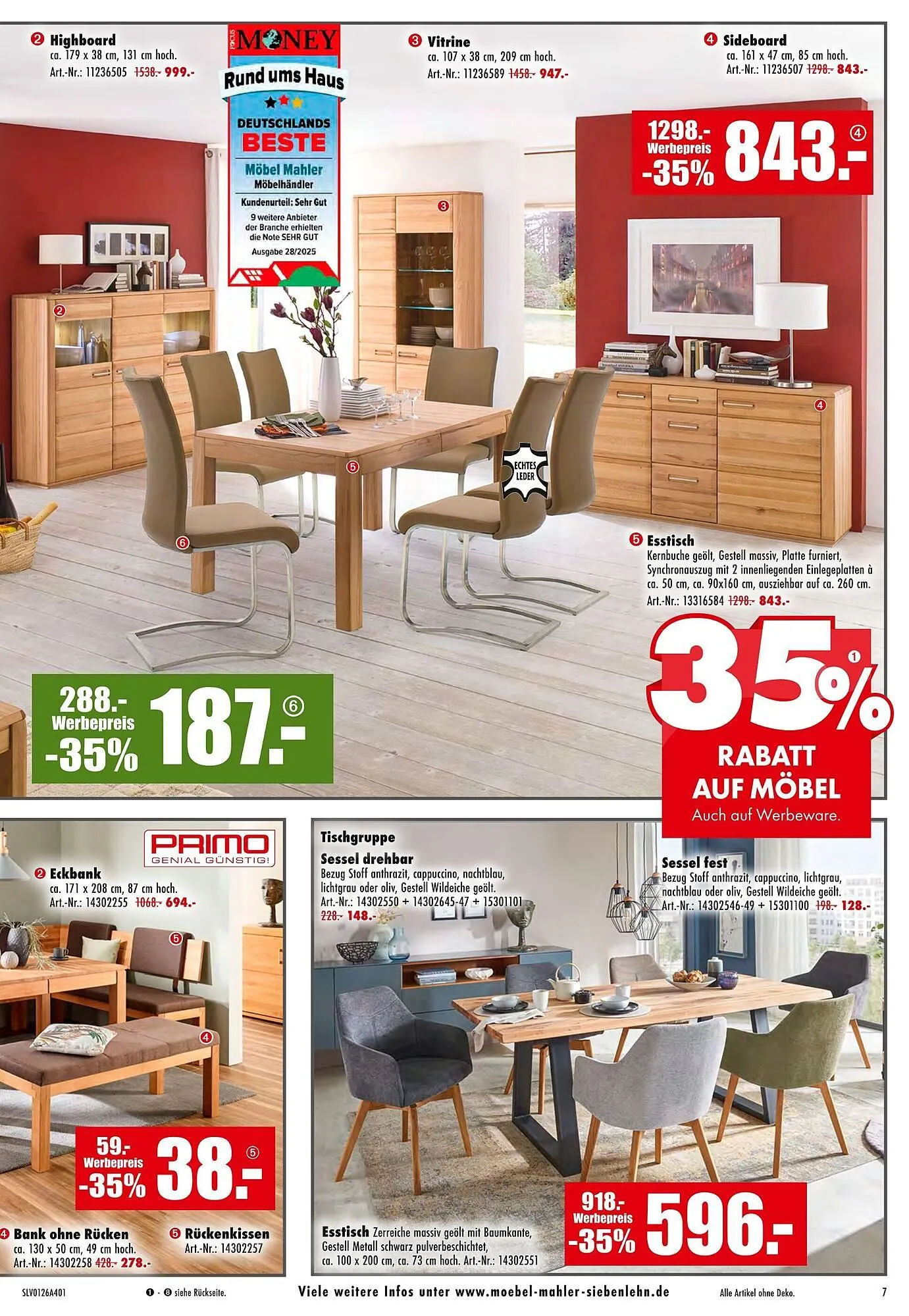 Möbel Mahler Katalog von 14. Januar bis 20. Januar 2026 - Prospekt seite 7