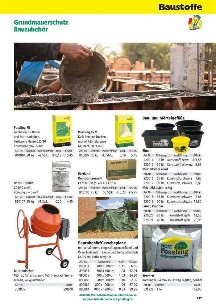 Holz-& Baukatalog 2024/25 von 27. März bis 31. Januar 2025 - Prospekt seite 149