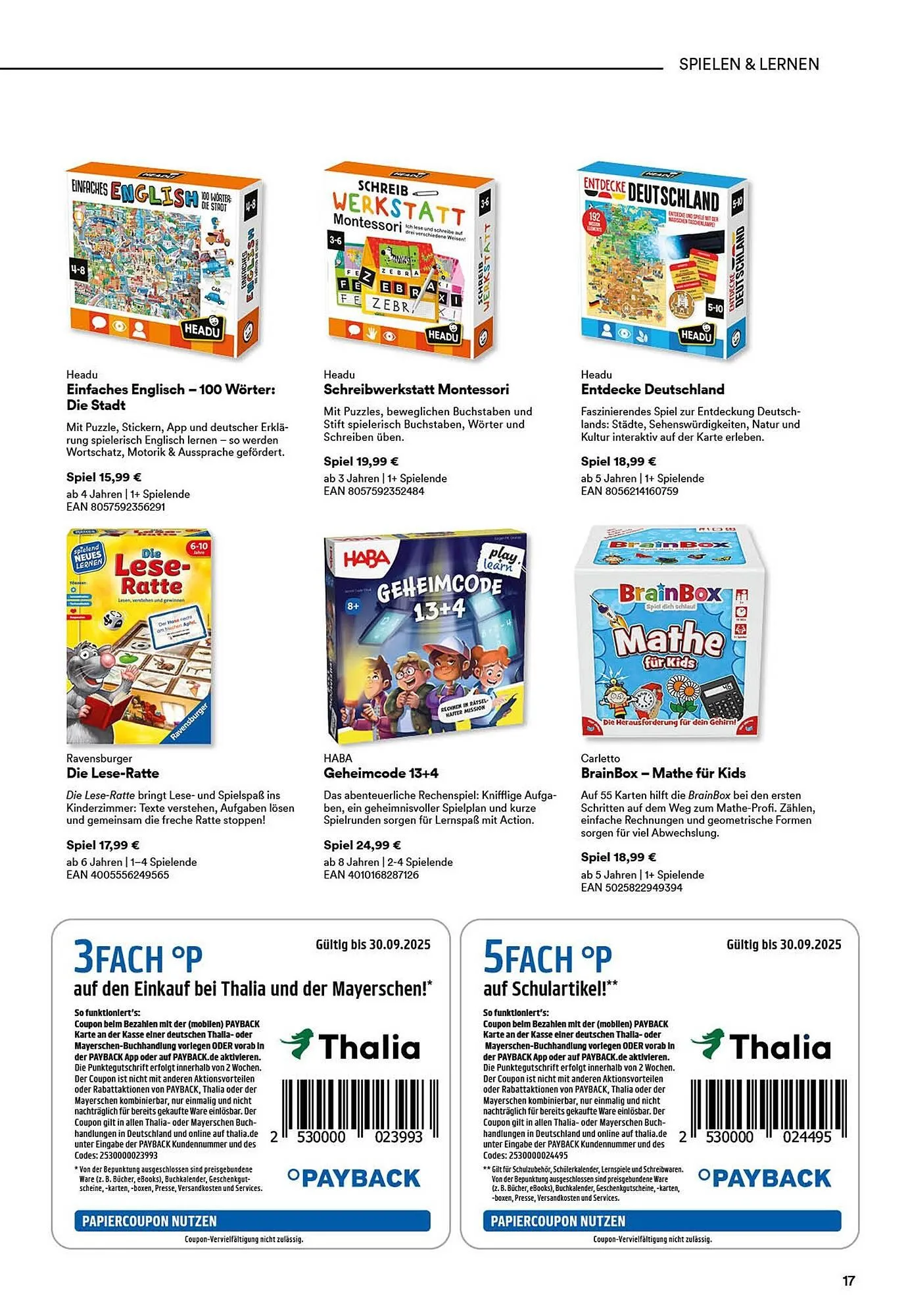 Thalia Prospekt von 18. August bis 14. September 2025 - Prospekt seite 17