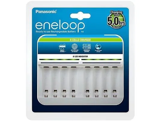 ENELOOP 52063E00 BQ-CC63 8-FACH LADEGERÄT Ladegerät Universal, Weiß