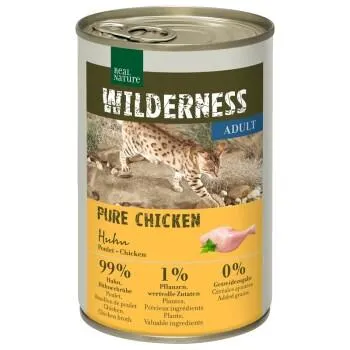 REAL NATURE WILDERNESS Nassfutter Katze, Adult Pure Chicken 6x400 g