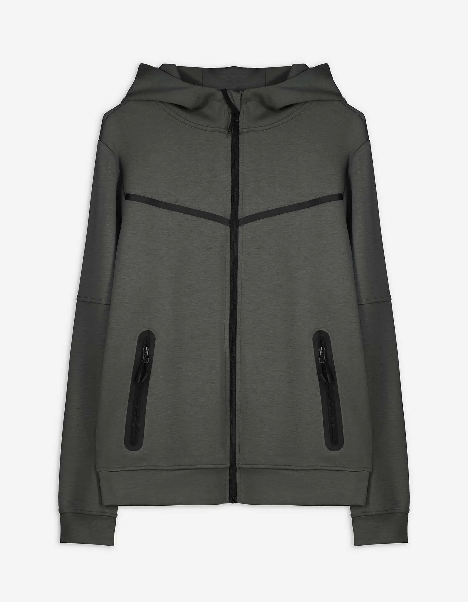 Sweatjacke - Kapuze - grau