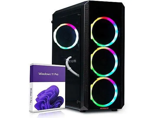 GREED MK2 AMD Lite - Einsteigerklasse - Gaming Pc, PC Gaming mit AMD Ryzen™ 5 5 4600G Prozessor, 16 GB RAM, 512 GB SSD, AMD Radeon™ RX Vega 7, Windows 11 Pro